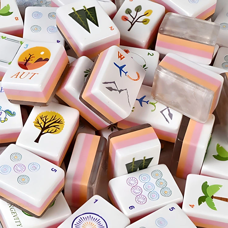 Lotus Pink Acrylic Mahjong Tiles product image