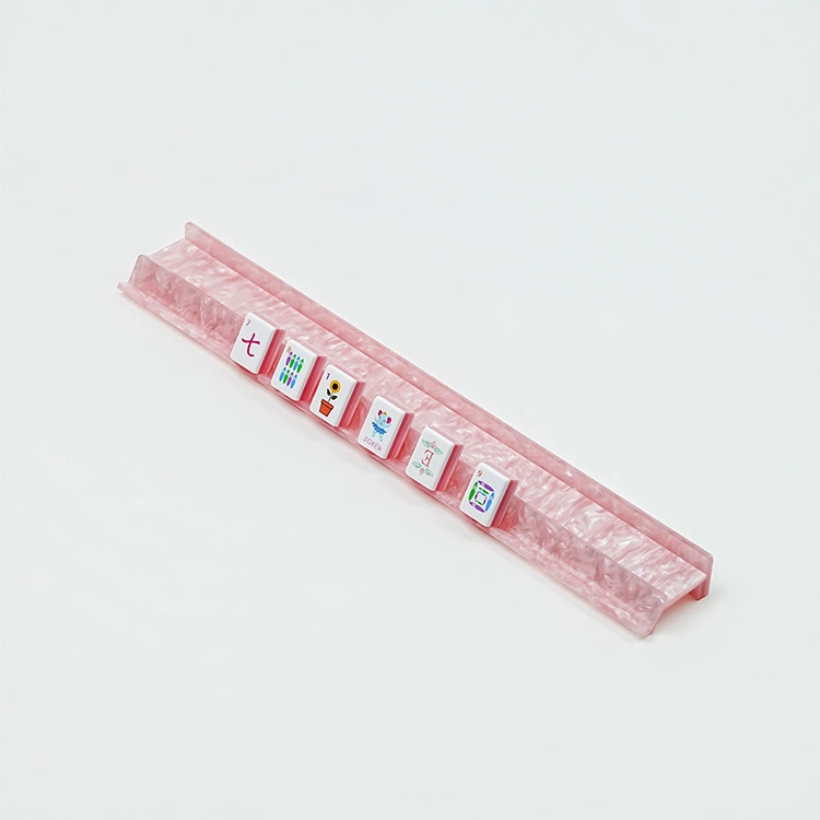 Shimmering pearlescent acrylic magnetic mahjong racks